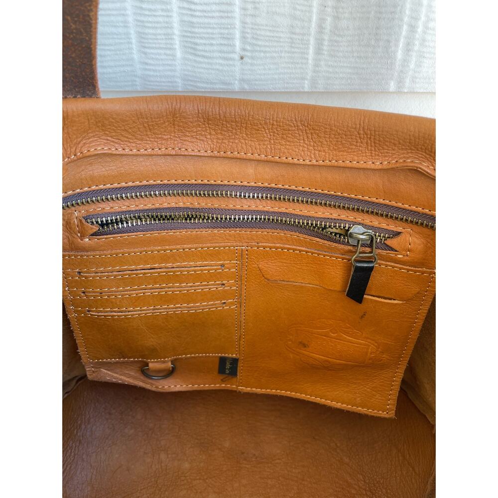 Leaders in Leather all Leather Purse or Bag camel tan - Picture 5 of 10
